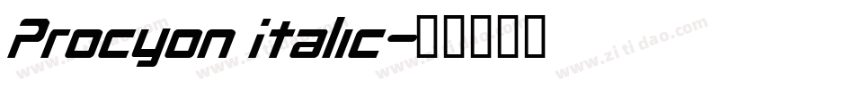 Procyon Italic字体转换
